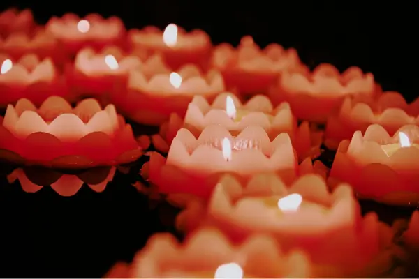 Velas em forma de flor: passo a passo completo